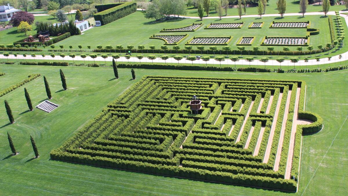 Spring festival: Find a way through Mayfield's maze.