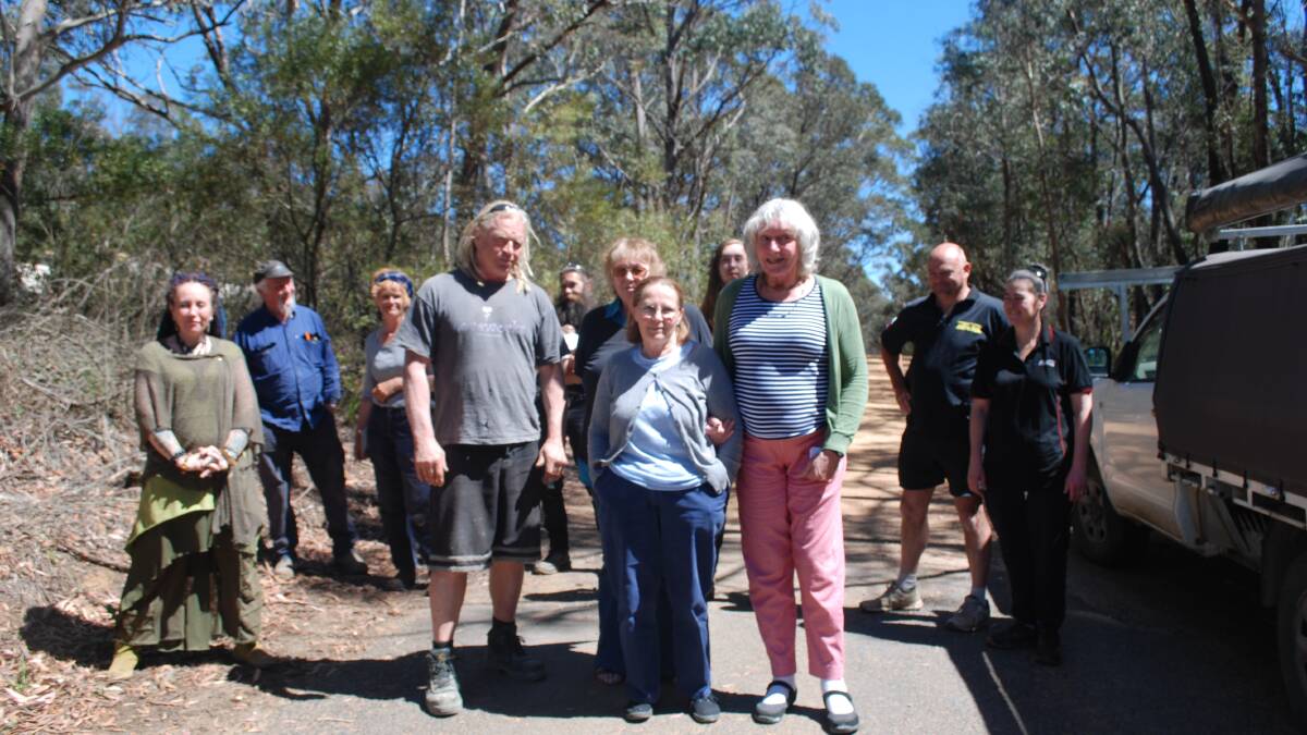 Sean Butler from Newnes Plateau and Kaye Whitbread, Hope Fletcher and Nicola Madden (front) from Bell with fellow residents on Sandham Road in 2017 when the plans were first announced.