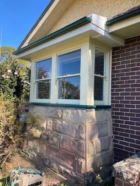 The Californian Bungalow that had its front bay window repaired.
