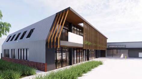 Replacement for Target: An artist's impression of the proposed two-storey retail/commercial building beside Winmalee Village (looking north-west)