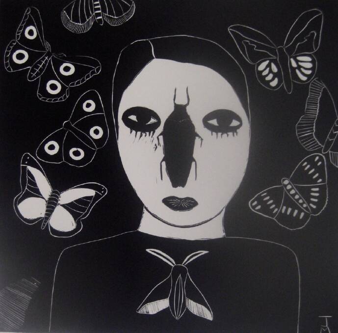 New exhibition: Detail from Insect Girl by Jan Melville.
