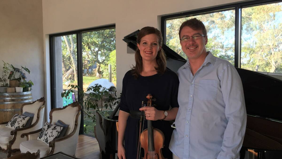 Musical pairing: Emma Jardine and Benjamin Kopp will perform this Sunday with cellist Umberto Clerici.