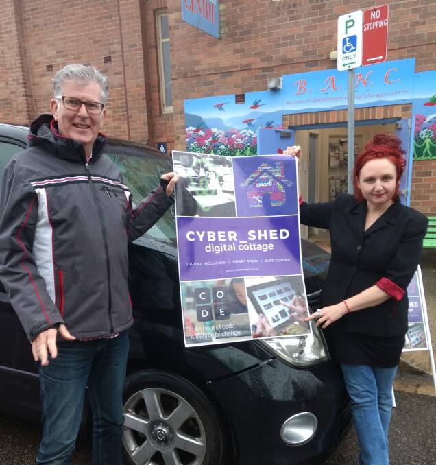Cyber_Shed’s Simon Hare and Jade Hudson – preparing to bring digital outreach to you.