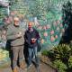 Founding LVA president Mark Alchin with current vice-president Bruce Hart in front of the Leura mural by Malcolm King.