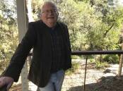 Donald Mason OAM: The architect on the deck of the Blaxland house which he designed. 