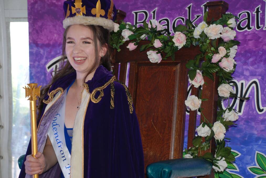 All smiles: The 2018 Blackheath Rhododendron Princess, Amy Antaw, after her crowning on Saturday.