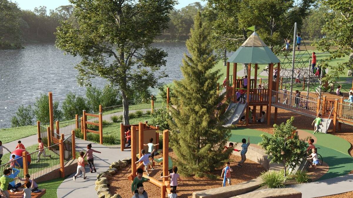 The final design concepts of the play space to be built at Wentworth Falls Lake Park.