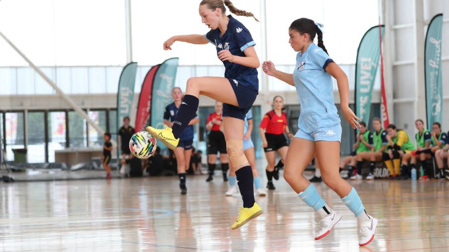 Isobel Somerville McAleste shows her fancy footwork at the national futsal championships earlier this year. Picture Craig Clifford - Sportspics Photography/www.sportspics.com.au