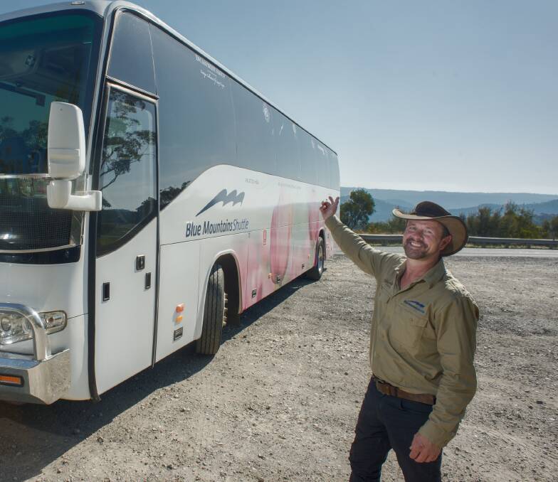 Road less travelled: Peter Wright with his new shuttle bus.