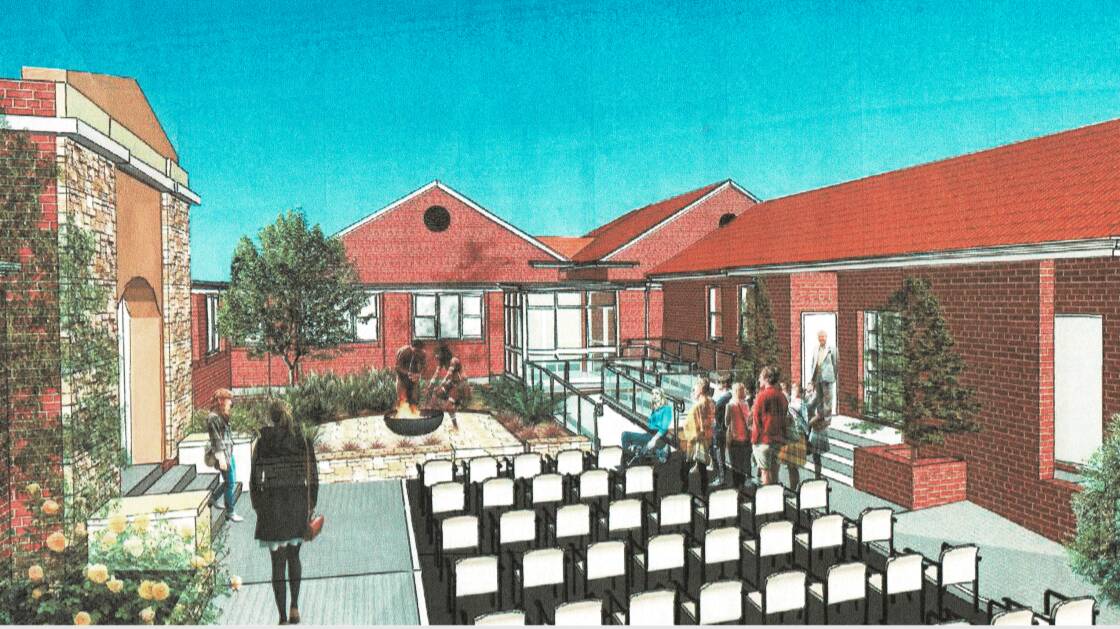 Indigenous healing at Katoomba Hospital: An artist's impression of the new garden with its firepit