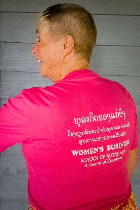 Trish Clark in a Women's Business T-shirt