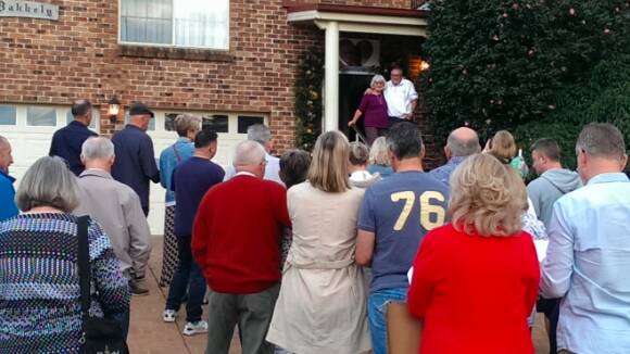 Friends gathered at their Winmalee home to celebrate the anniversary.