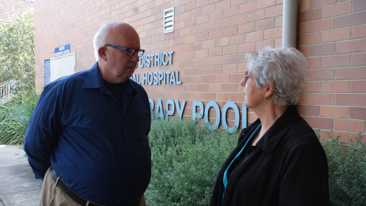 John Ekin and Gai Sheridan want their old access to the hydrotherapy pool returned.