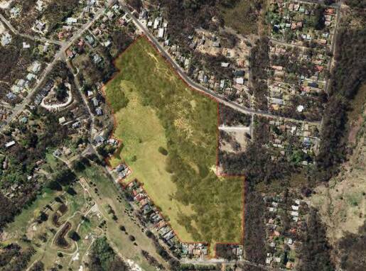 Katoomba: The bush and grassy area slated for subdivision.