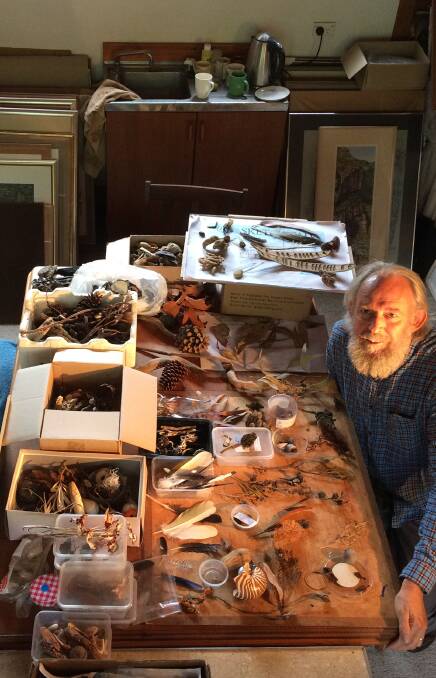 Owen Thompson with some of his collection