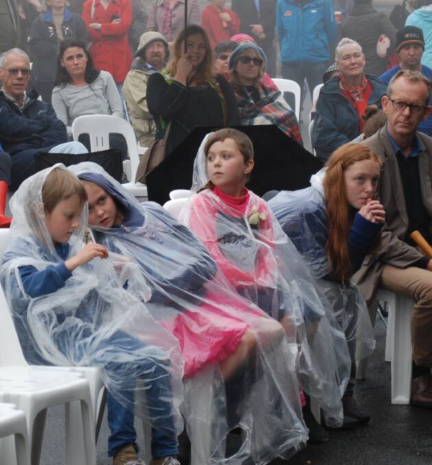 Poncho time: The rain and mist made staying dry a bit of a challenge.