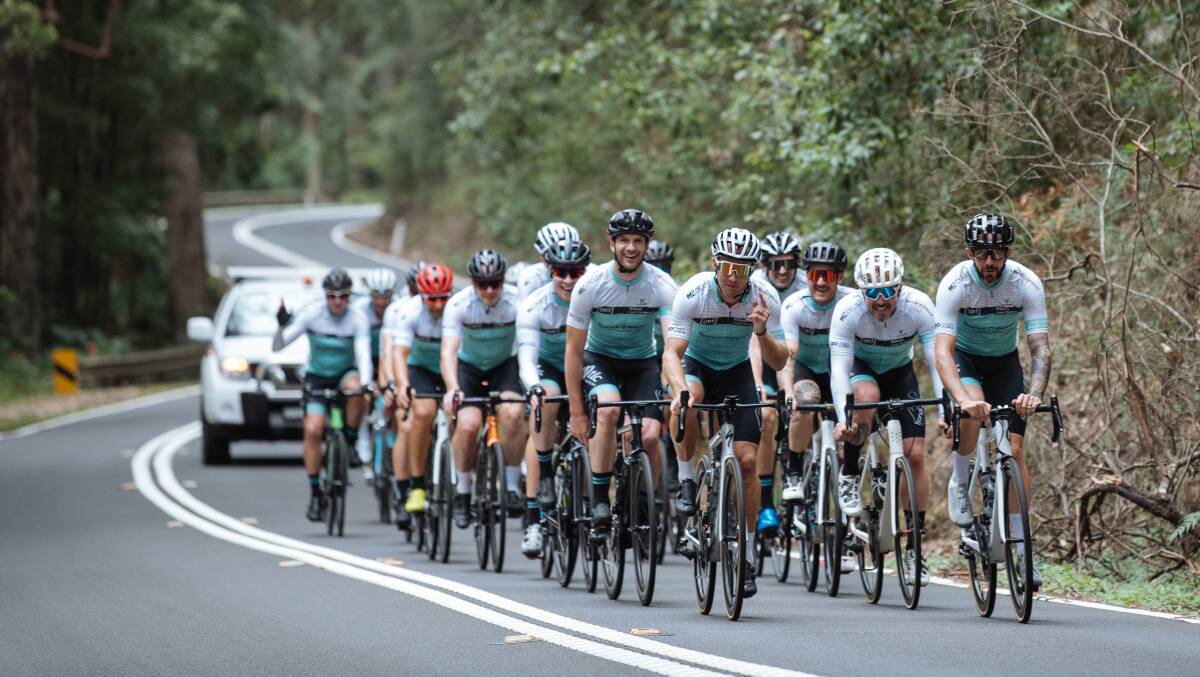 B2B: Cyclists on a Bondi2Berry fundraising ride. This year, riders will go from Bondi to the Blue Mountains, raising money for dementia support and research. Photo by Paul McMillan