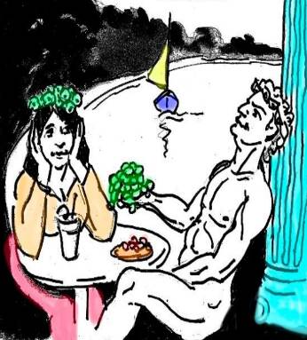 Shirley Valentine goes to Geece. Illustration by John Ellison