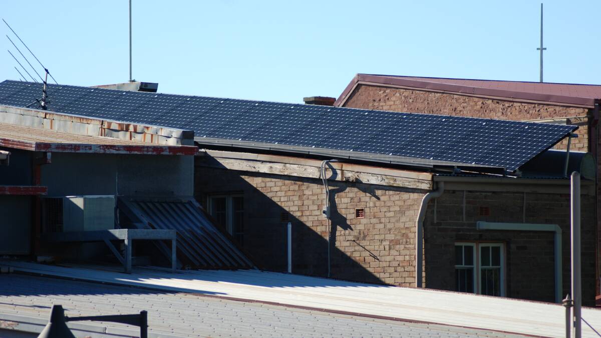 Sunny: The solar panels Bendigo Bank has installed on the roof of its rented Katoomba premises.