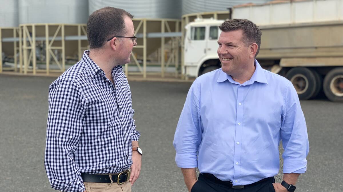 Minister Adam Marshall and Member for the Dubbo, Dugald Saunders, during a visit to Dubbo earlier this year.