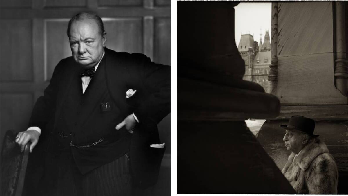 Yousuf Karsh (right) is famous for his portrait of British wartime prime minister Winston Churchill.