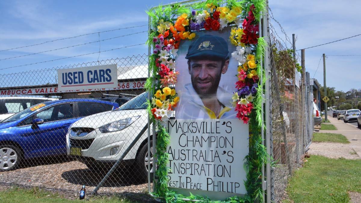 His hometown of Macksville turned it on for Phillip Highes' funeral in 2014. 