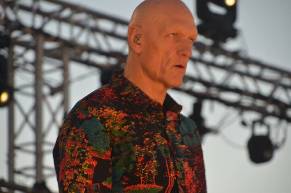 Midnight Oil's Peter Garrett looking hard for the bloodwood and the desert oak at the Big Red Bash. 