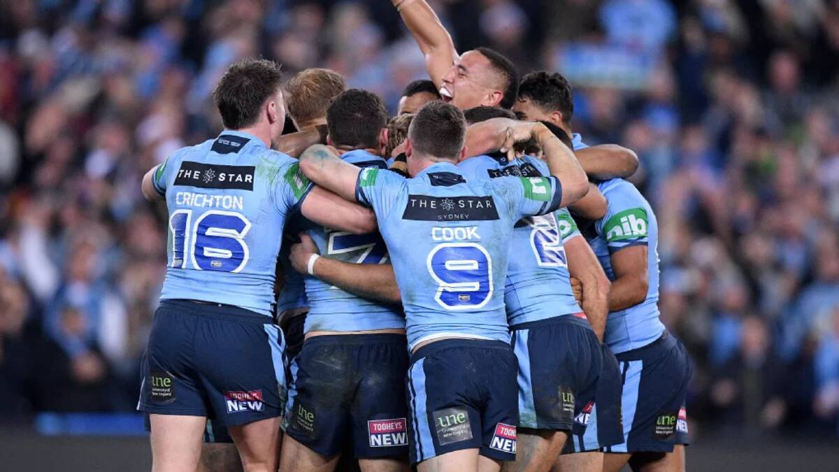 Inexperienced but strong: The Blues celebrate after winning the series. Photo: AAP