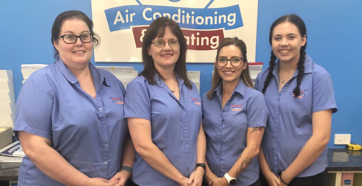 SUCCESS: Monique, Tania, Jesse, Kaitlyn are part of the top team which has contributed to Da-mells Air Conditioning and Heating's success over almost 50 years. Photo: Supplied.