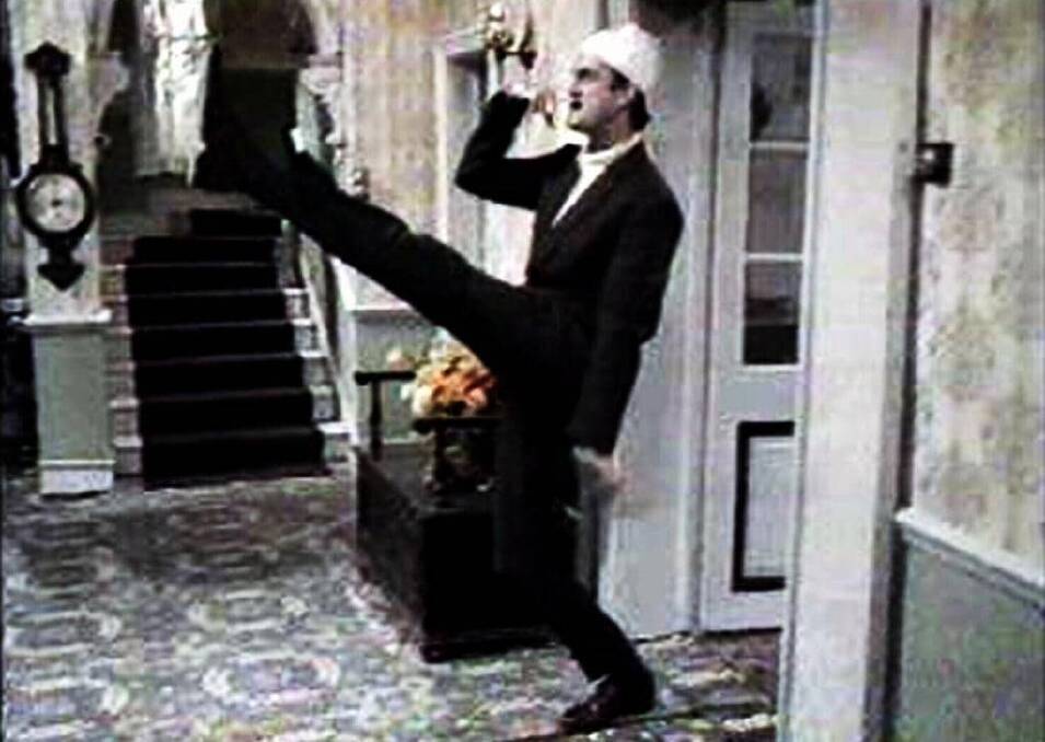 John Cleese in the now infamous Fawlty Towers scene.