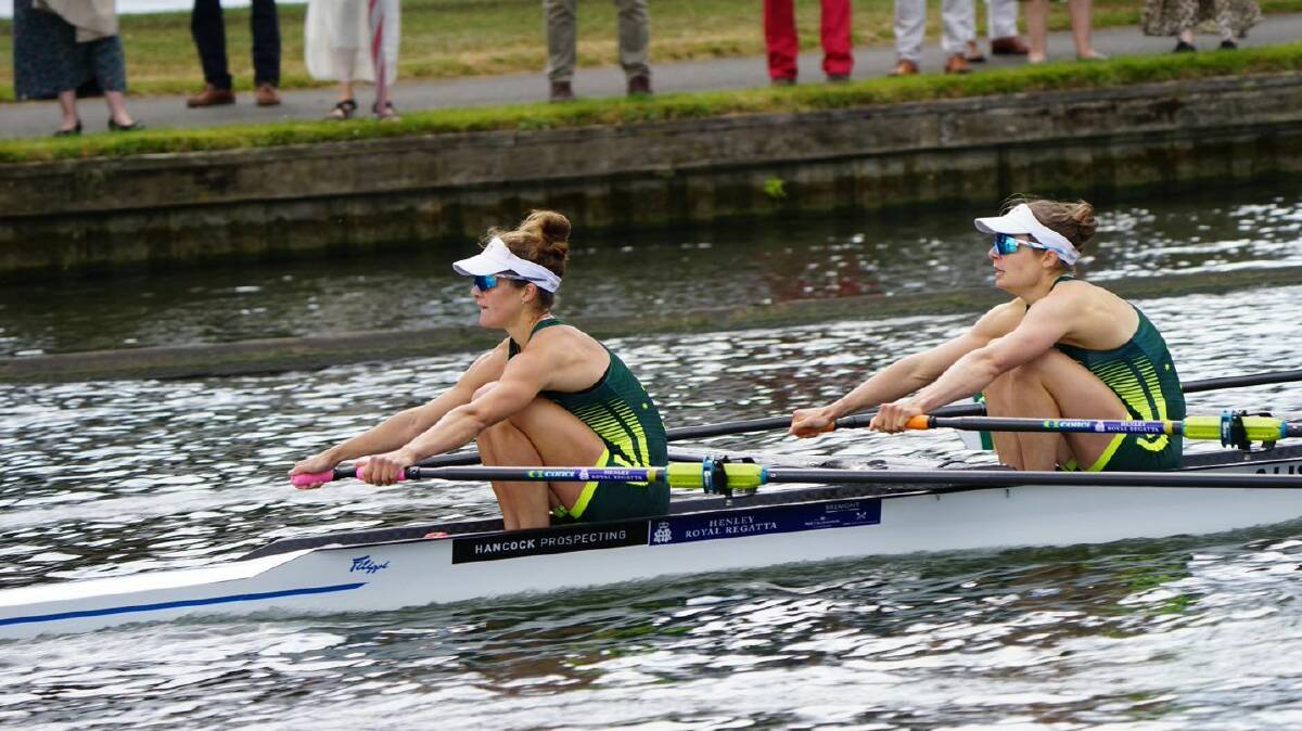 Lucy Coleman (front) and Anneka Reardon managed silver at the World Cup 2 event in Poland. Picture by Rowing Australia
