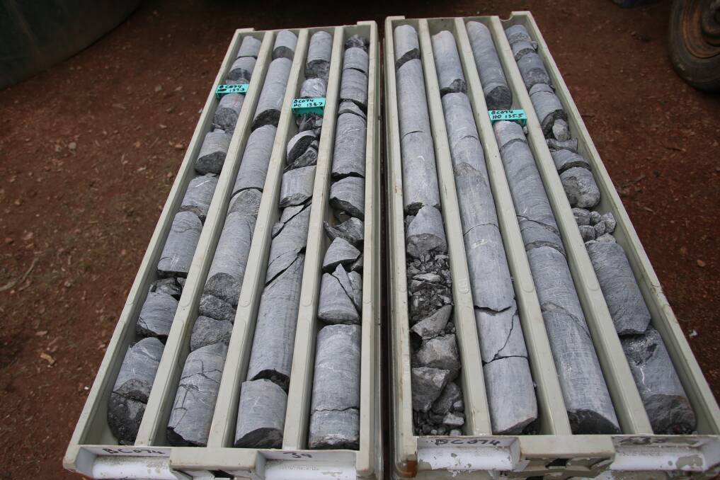 Samples of rock unearthed by Costerfield exploration drills, where miners hope to expand Mandalay Resources' gold production. Picture: GLENN DANIELS