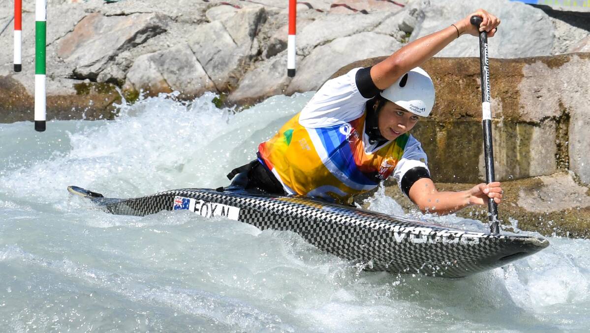 Medal-winning performance: Noemie Fox was third against the world's best paddlers in the C1 at the Under 23 Canoe Slalom World Championships. Photo: Brodie Crawford/Jamie Troughton, Describe Media