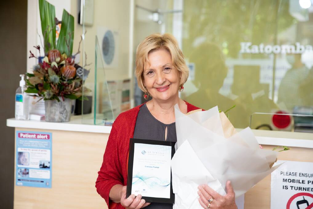 Lorraine Parker of Katoomba Medical Practice has been awarded the GP Synergy practice manager of the year for the Nepean, western and Northern Sydney region.