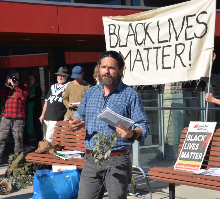 Time to change: Darug man Uncle Chris Tobin says Australia Day should be celebrated on a different date. File photo at Black Lives Matter gathering June, 2020.