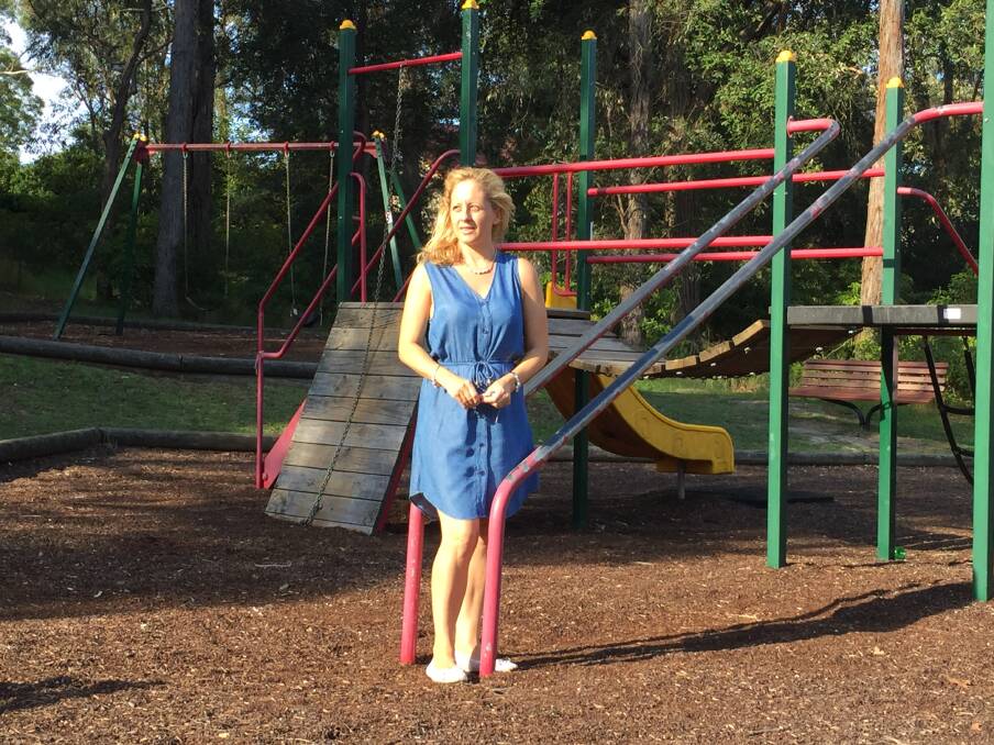 Parks first: Mt Riverview mum Melissa Grah-McIntosh at Robertswood Park, which is one of the great local parks she says needs more attention.
