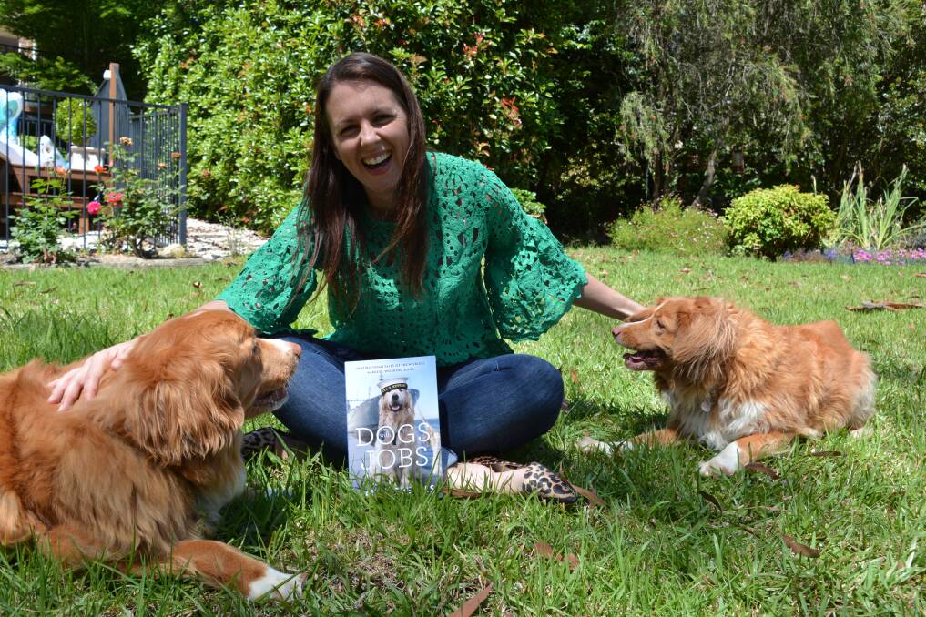 Fascinated by canine-human bond: Faulconbridge author Laura Greaves with her dogs Tex and Delilah.