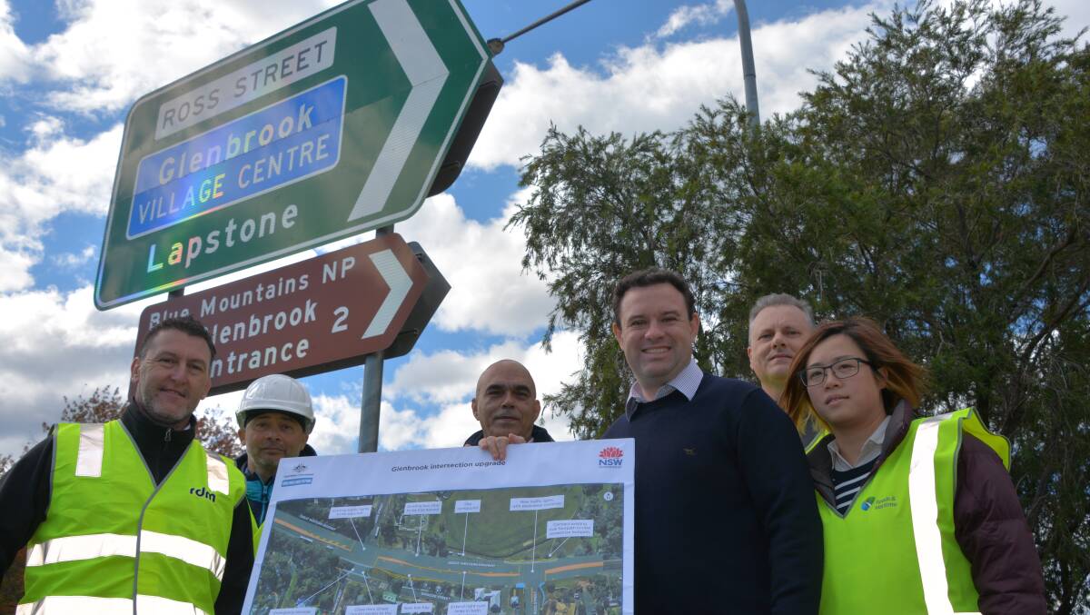 Upgrade: MP Stuart Ayres (centre) with Tim Harrison and Mario Balan from contractors RD Miller, and Steven Lyras, Robert Picone and Regina Lau from the RMS.