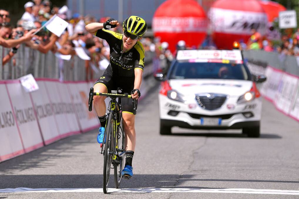 Super season: Amanda Spratt won the sixth stage of the prestigious Giro Rosa in Italy, finishing third overall. Photo courtesy of Greenedge Cycling