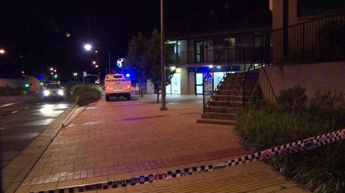 Taken to hospital: A man was stabbed early on Saturday morning at Hazelbrook following a brawl. Photo: Top Notch Video