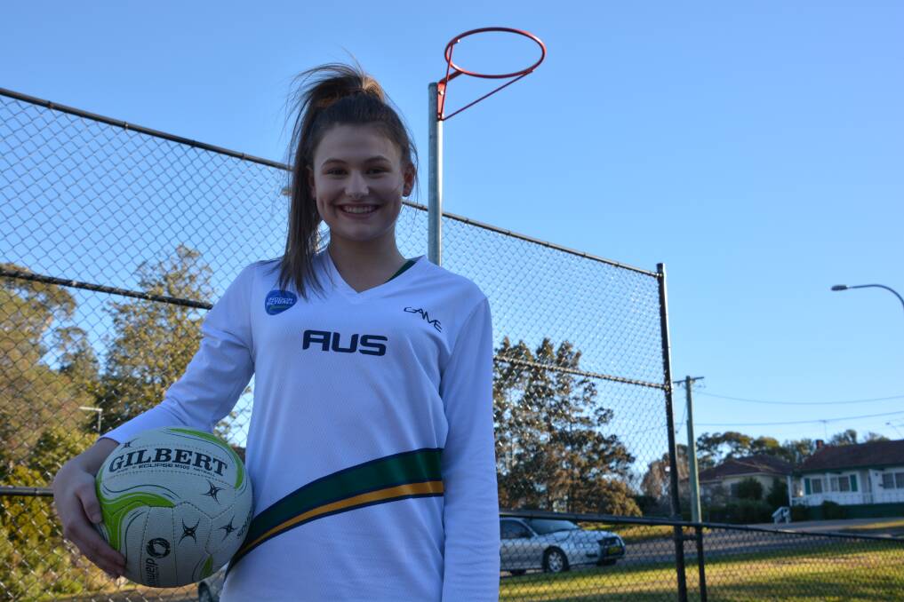 Champion: Nichola Lowe represented Australia in indoor netball at the Junior World Series in South Africa in July.