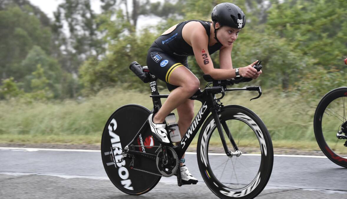 World Championships contender: Andrea Forrest placed third in the Western Sydney 70.3 Ironman in November. The Glenbrook professional triathlete is ranked 19th in the world.