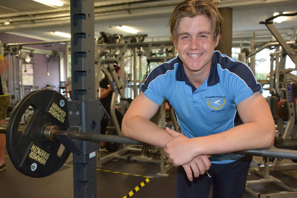 Benchpress champion: Aaron Long from Faulconbridge loves the way exercise makes him feel. His end goal is powerlifting for Australia in the Olympics.
