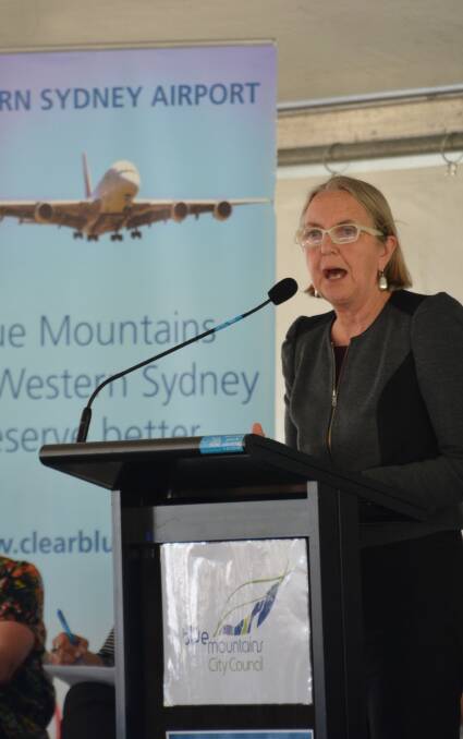 Unity is critical: Greens Senator Lee Rhiannon was one of many speakers calling for a united front to fight the planned Western Sydney Airport.