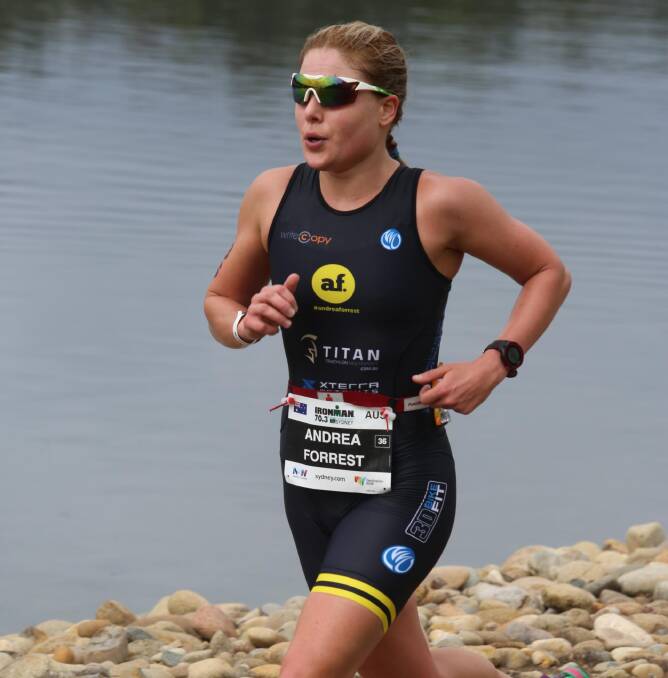 Over the monn: Glenbrook professional triathlete Andrea Forrest has qualified for the world championships. 