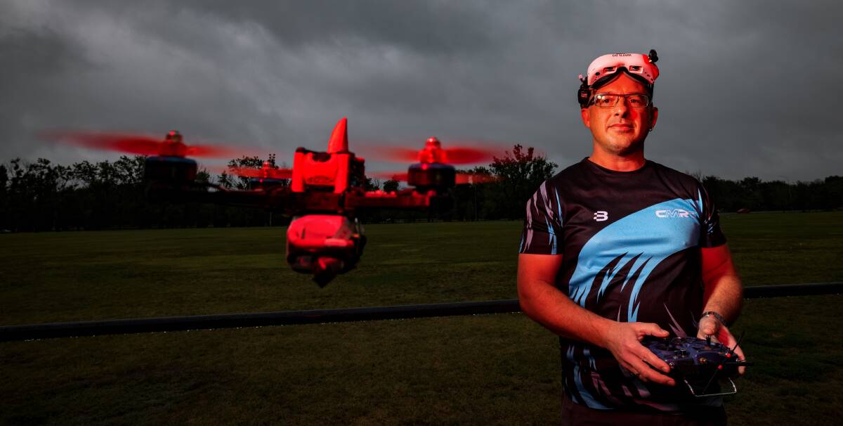 Canberra drone racer and enthusiast David Aitchison. Picture: Sitthixay Ditthavong