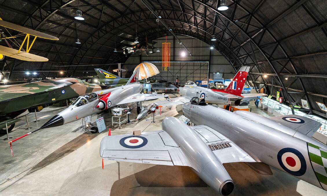 Some of the military planes on display at Fighter World.