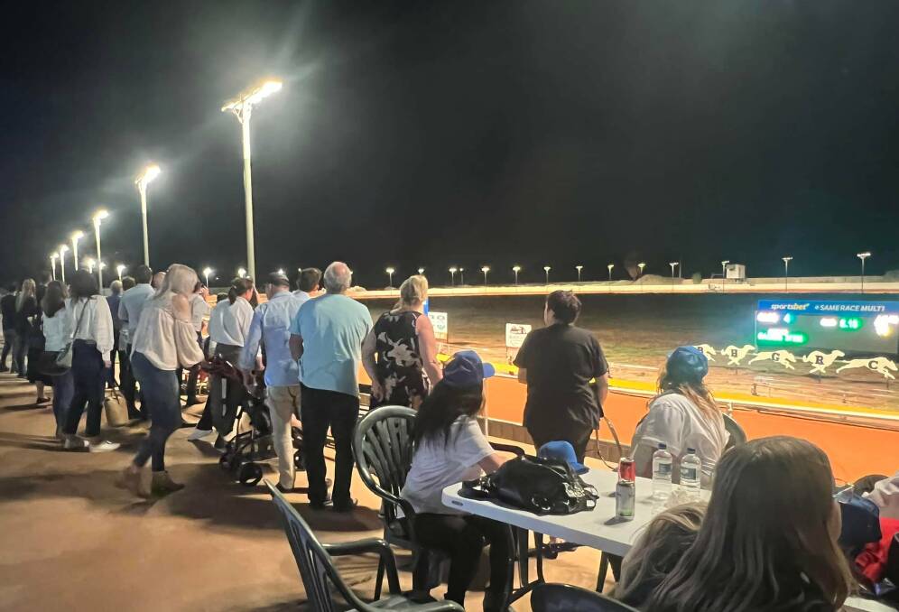  "It was chockers" for the event said Broken Hill Greyhound Club president Regan Edgecumbe. "We ran out of seats". Photo: Supplied
