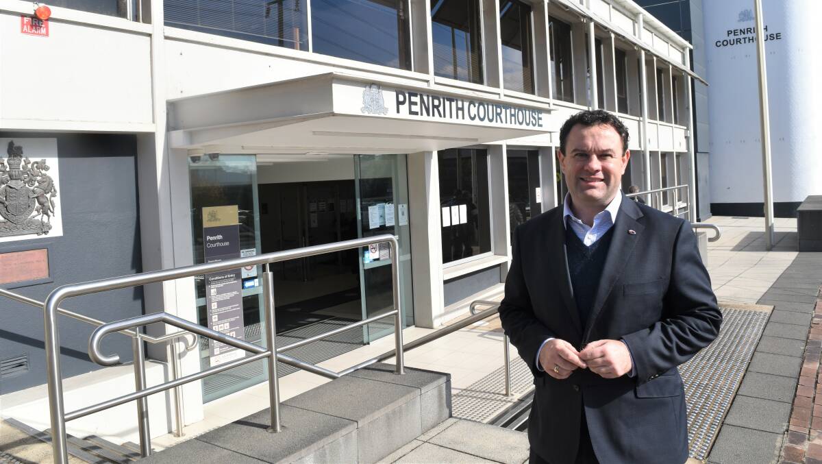 Penrith MP Stuart Ayres at Penrith Courthouse.
