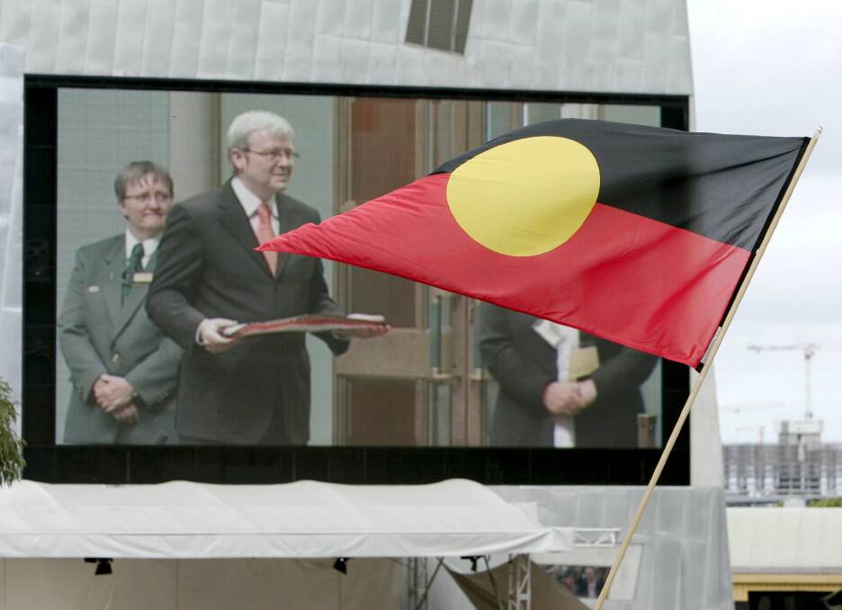 LEFT: Kevin Rudd's apology to Indigenous people on February 13, 2008 is an event Dr Hamm will not forget.
